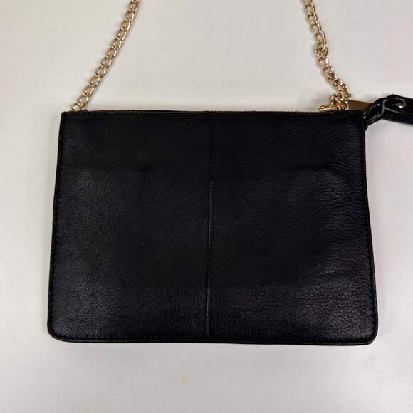 Paul Costelloe Leopard Print Leather Crossbody Bag With Gold Chain & Zipper Clos - Picture 7 of 11